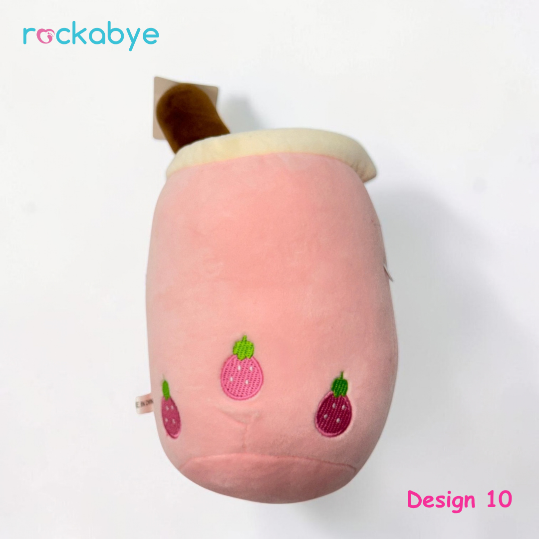 Soft Toy - Design 10 - Pink Strawberry Bubble Tea