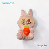 Soft Toy - Design 20 - Pink Carrot Labubu-Style Bunny