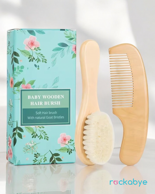 Wooden Comb and Brush set