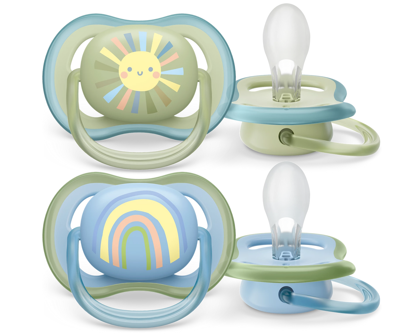 PHILIPS AVENT - Ultra Air Soother 2Pc pack  0-6 Sun/Blue