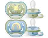 PHILIPS AVENT - Ultra Air Soother 2Pc pack  0-6 Sun/Blue