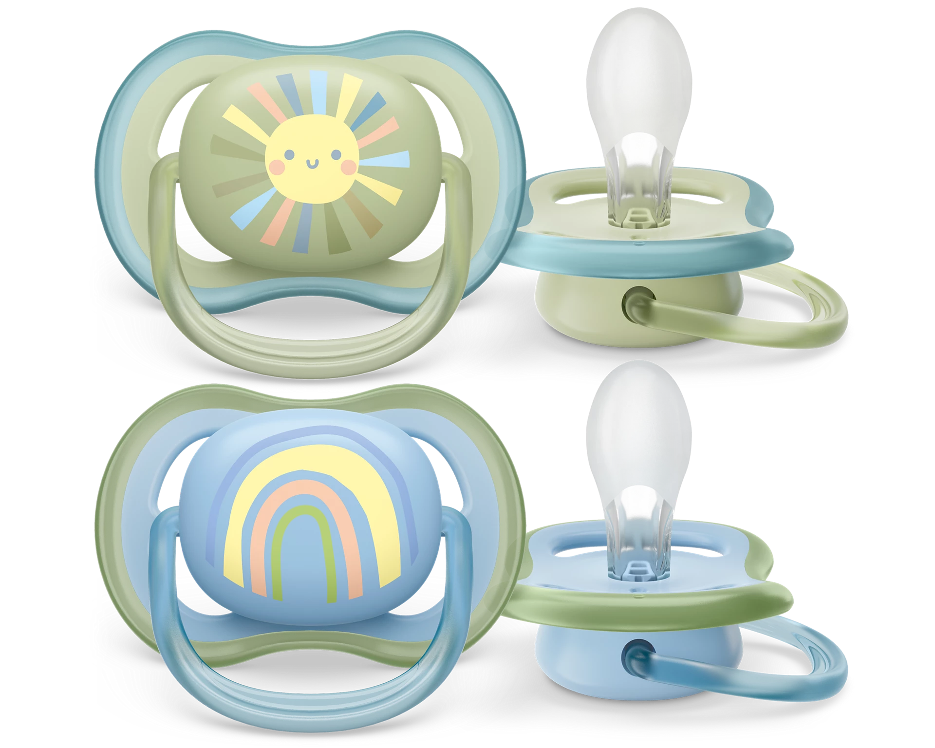 PHILIPS AVENT - Ultra Air Soother 2Pc pack  0-6 Sun/Blue
