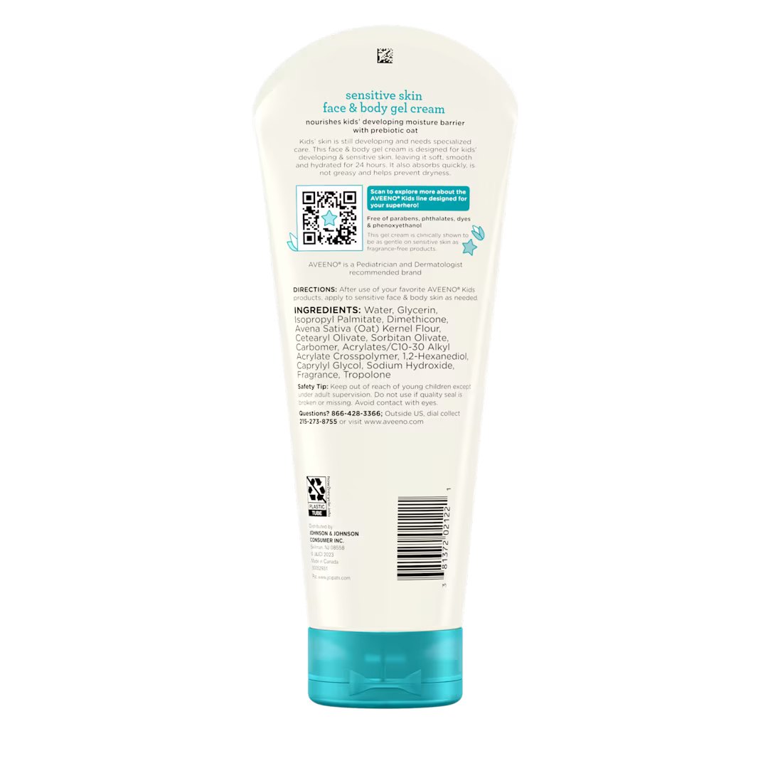 Sensitive Skin Face & Body Gel Cream 227g - Aveeno