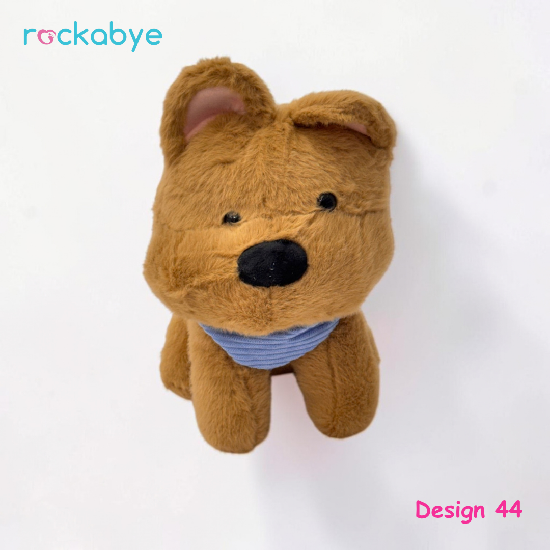 Soft Toy - Design 44 - Brown Bear with Blue Scarf