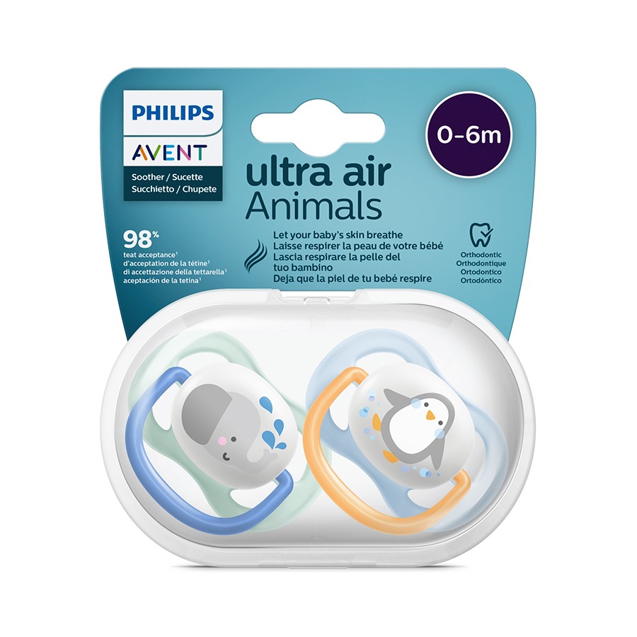 PHILIPS AVENT - Ultra Air Soother Animals 0-6 months 2 Pack