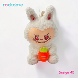Soft Toy - Design 45 - White Carrot Labubu-Style Bunny