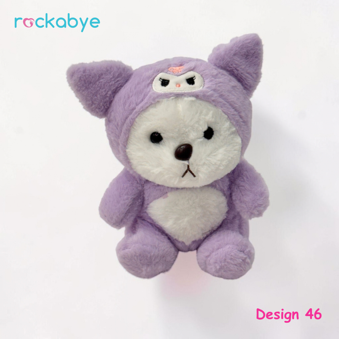 Soft Toy - Design 46 - Kuromi-Style Purple Bear