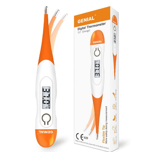 Genial Digital Thermometer High Precision Baby Thermometers A Body Temperature Checker, Thermometer For Adults and Kids - Waterproof, Flexible Tip, Fast and Accurate Reading