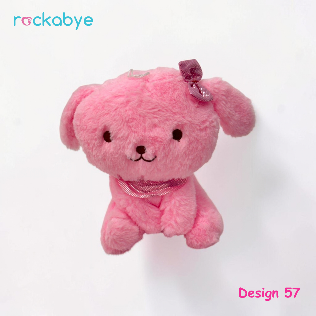 Soft Toy - Design 57 - Pink Puppy with Bow