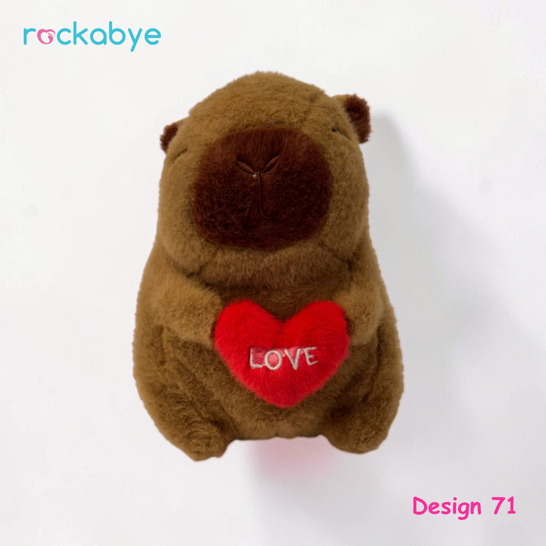 Soft Toy - Design 71 - Capybara with Love Heart