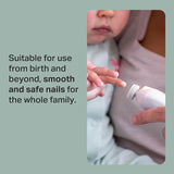 Tommee Tippee Electric Baby Nail File, with Six Filing Heads for Baby and Adult Use, Infant Nail Clipper with LED Light and Adjustable Speed and Direction Settings