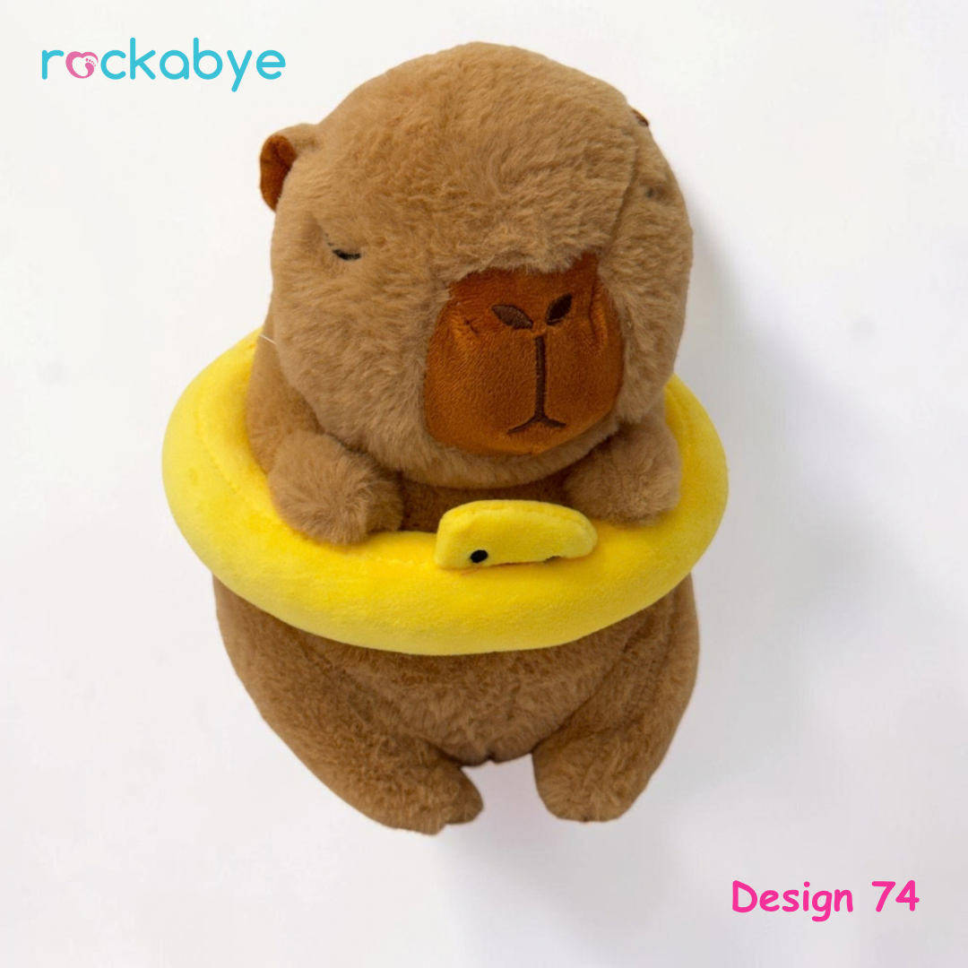 Soft Toy - Design 74 - Capybara in Yellow Swim Ring