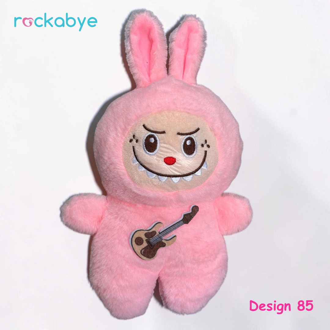 Soft Toy - Design 85 - Pink Guitar Labubu-Style Bunny