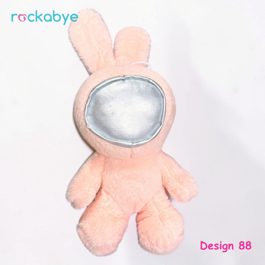 Soft Toy - Design 88 - Pink Blank-Face Bunny