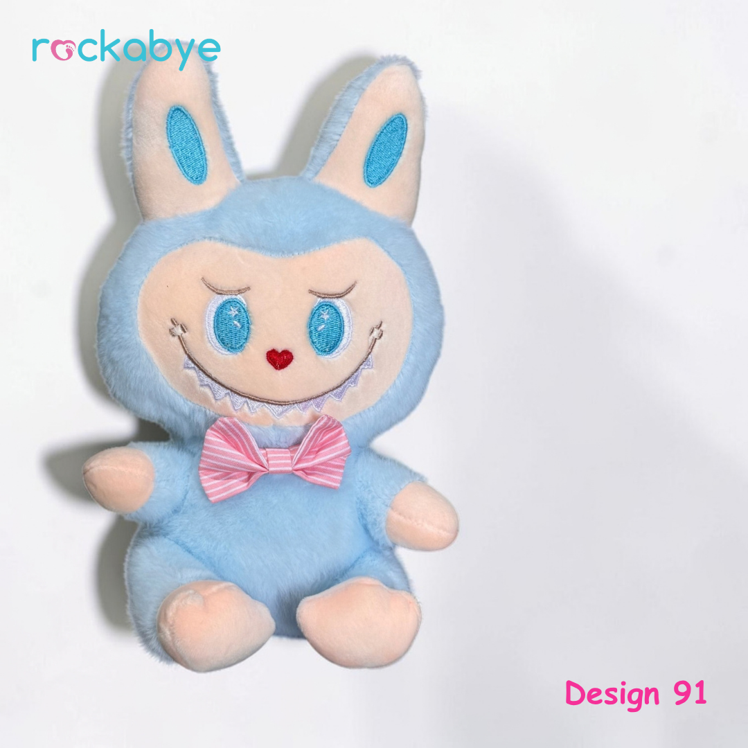 Soft Toy - Design 91 - Blue Bunny Doll with Bow