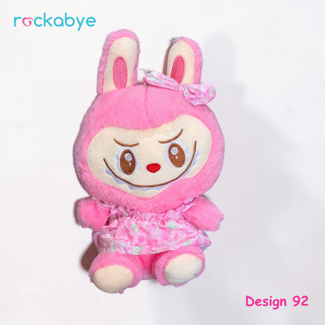 Soft Toy - Design 92 - Pink Bunny Doll in Dress