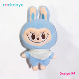Soft Toy - Design 94 - Blue Labubu-Style Bunny with Bib