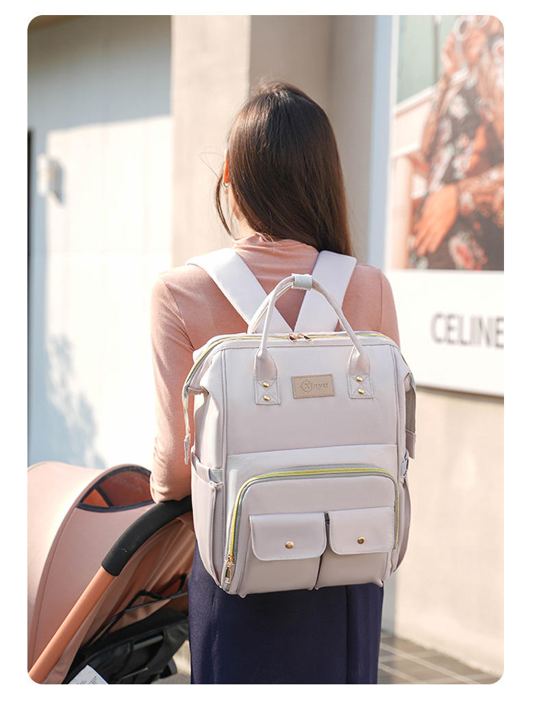 Double Button Pocket - Diaper Bag
