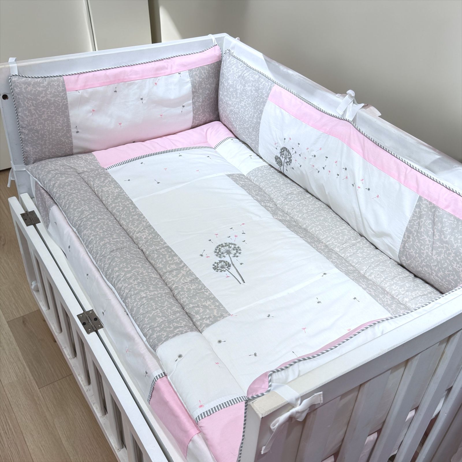 Cot Comforter- Dandelion Pink