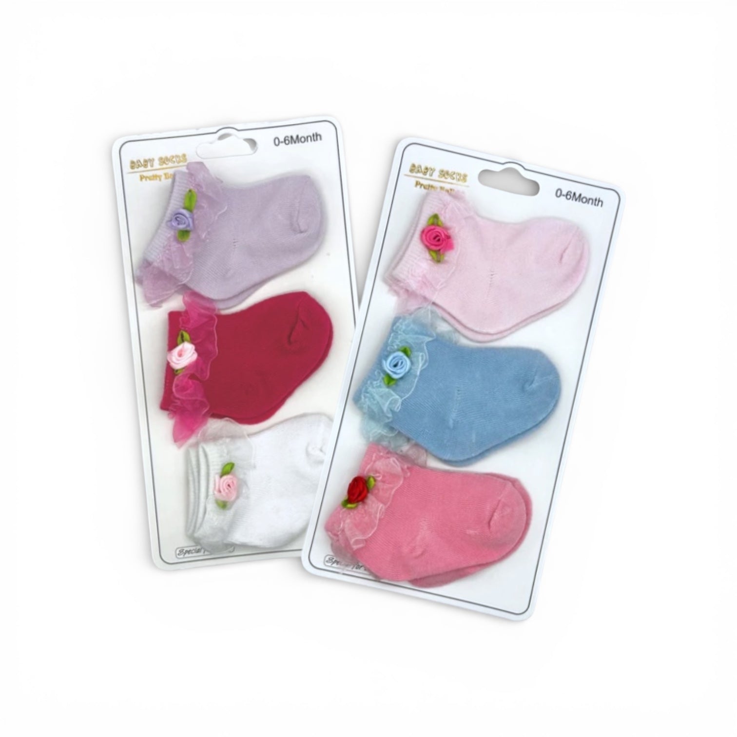 3Pcs Baby Socks - Multi color