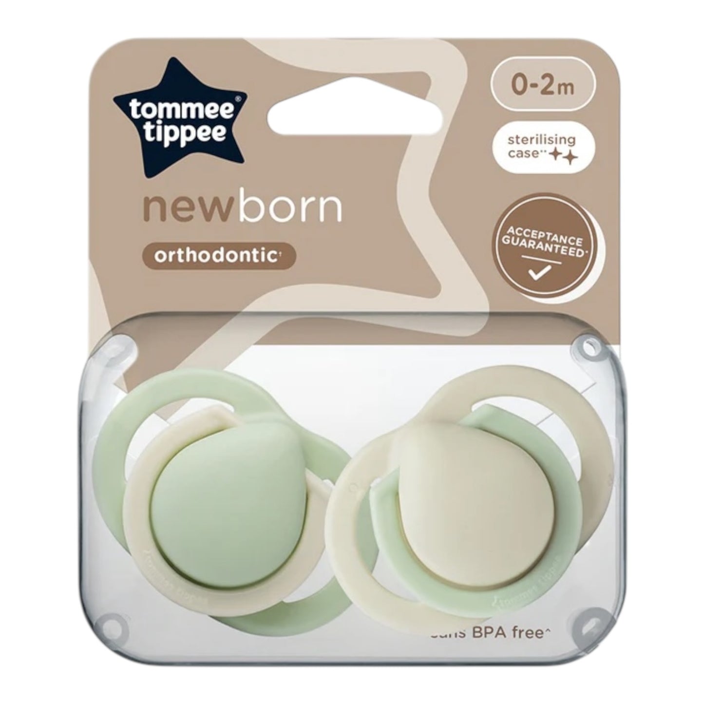 0-2m New Born Soother (2pc pack)- Tommee Tippee