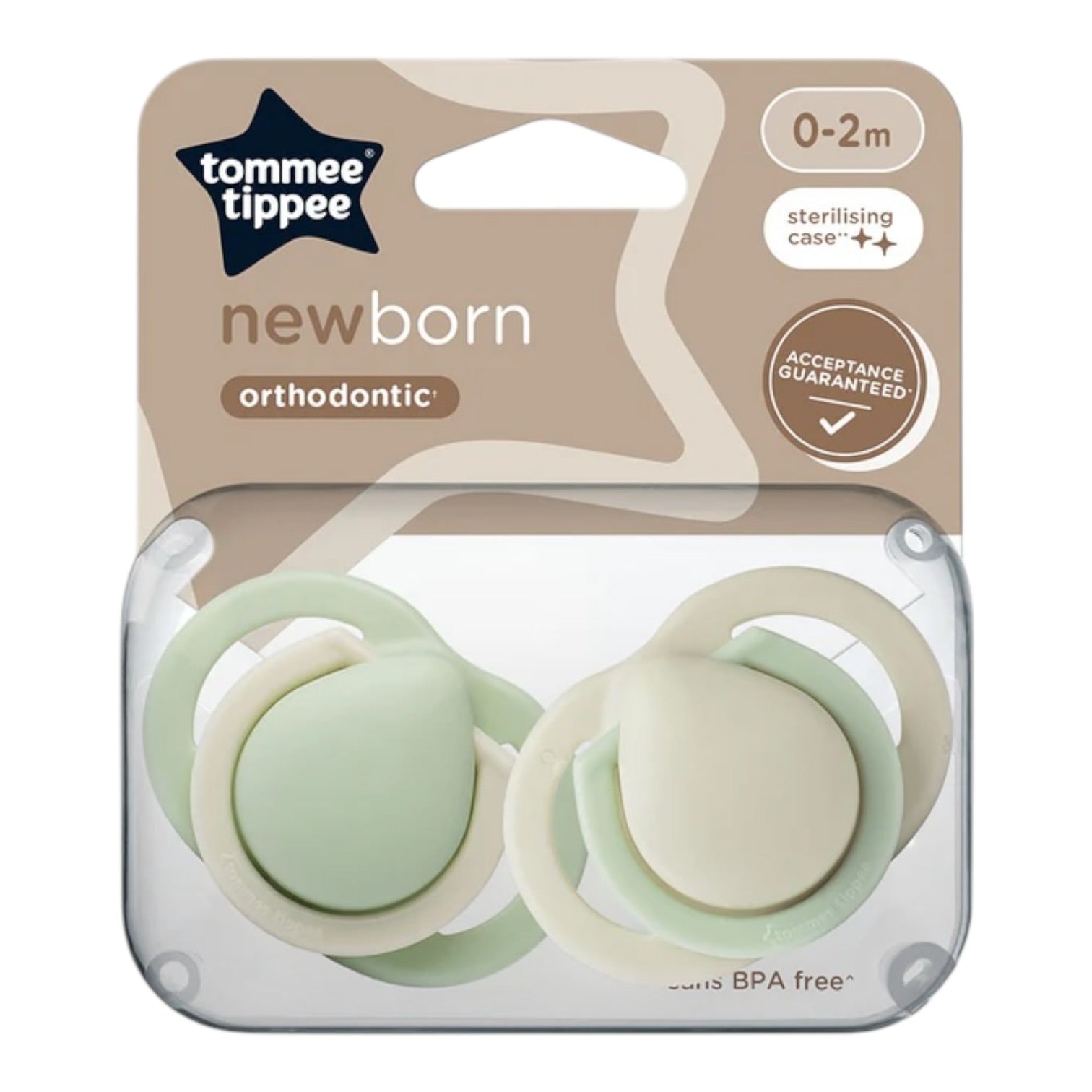 0-2m New Born Soother (2pc pack)- Tommee Tippee