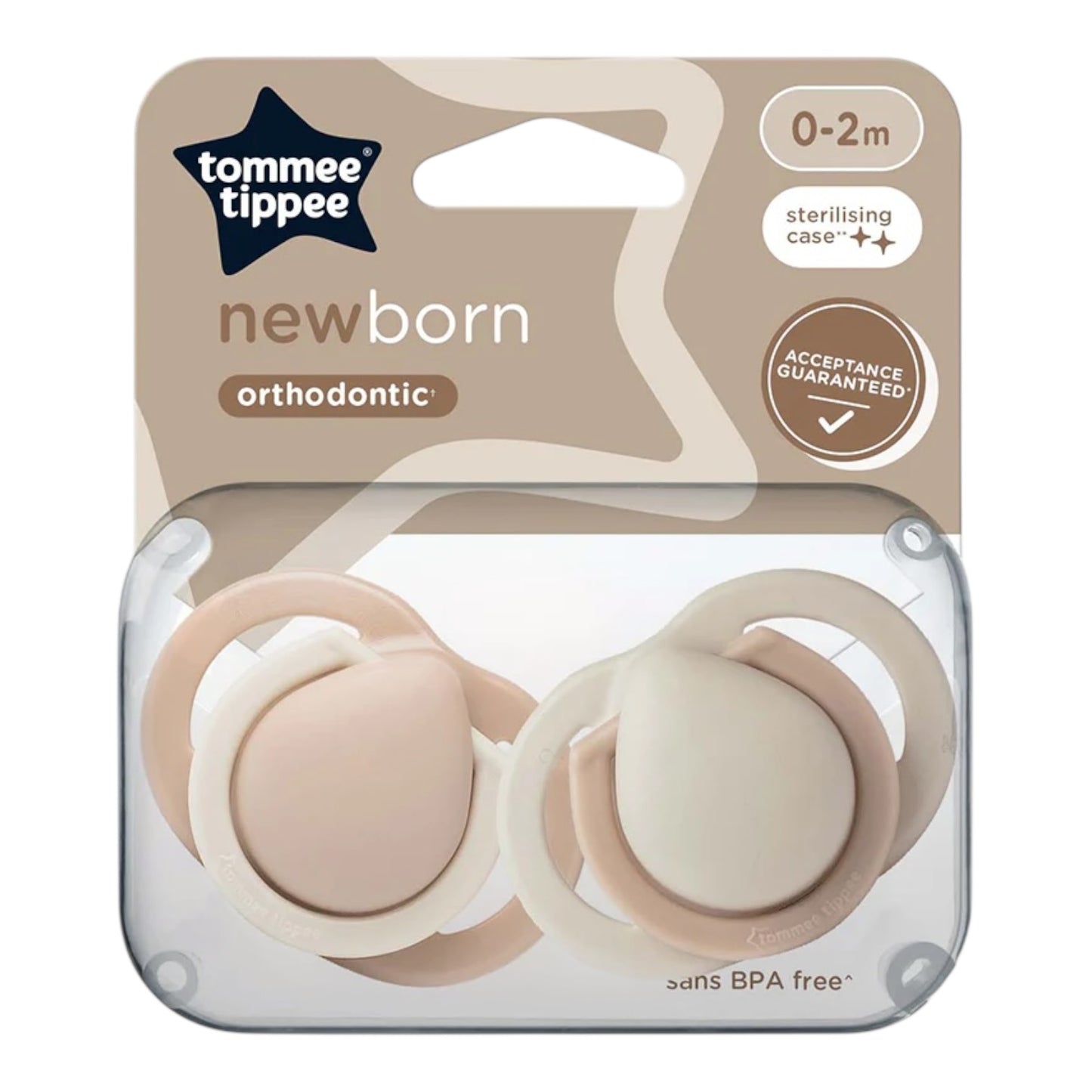 0-2m New Born Soother (2pc pack)- Tommee Tippee