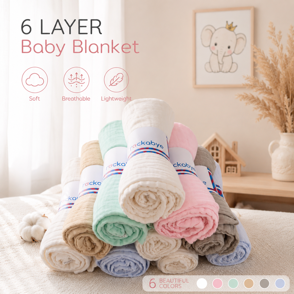 6 layer Muslin Blanket