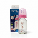 Glass Feeding Bottle 120ml- Marvel