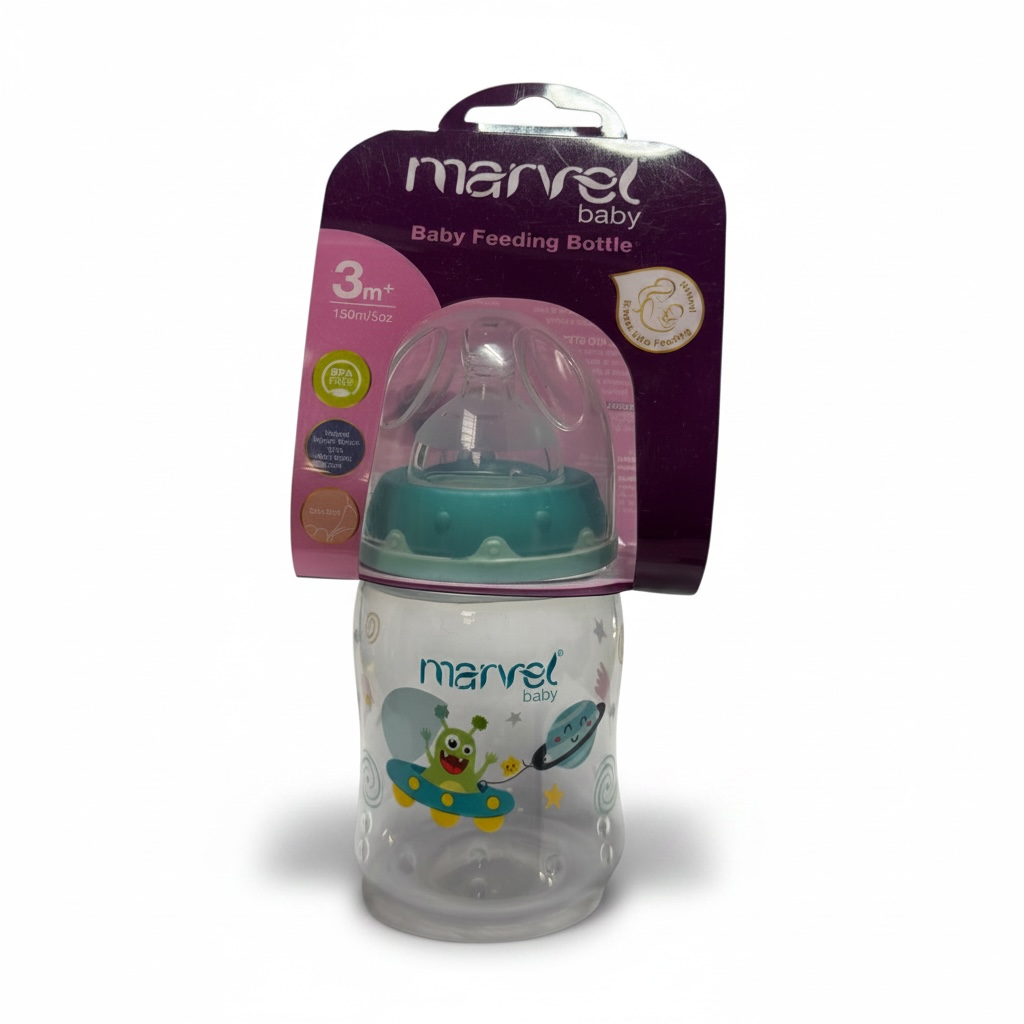 PP Wide Neck Feeding Bottle 150ml- Marvel