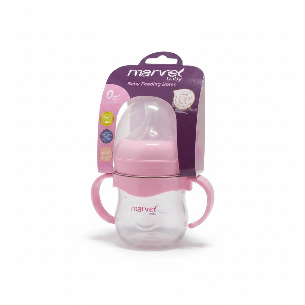 PP Wide Neck Feeding Bottle 120ml- Marvel