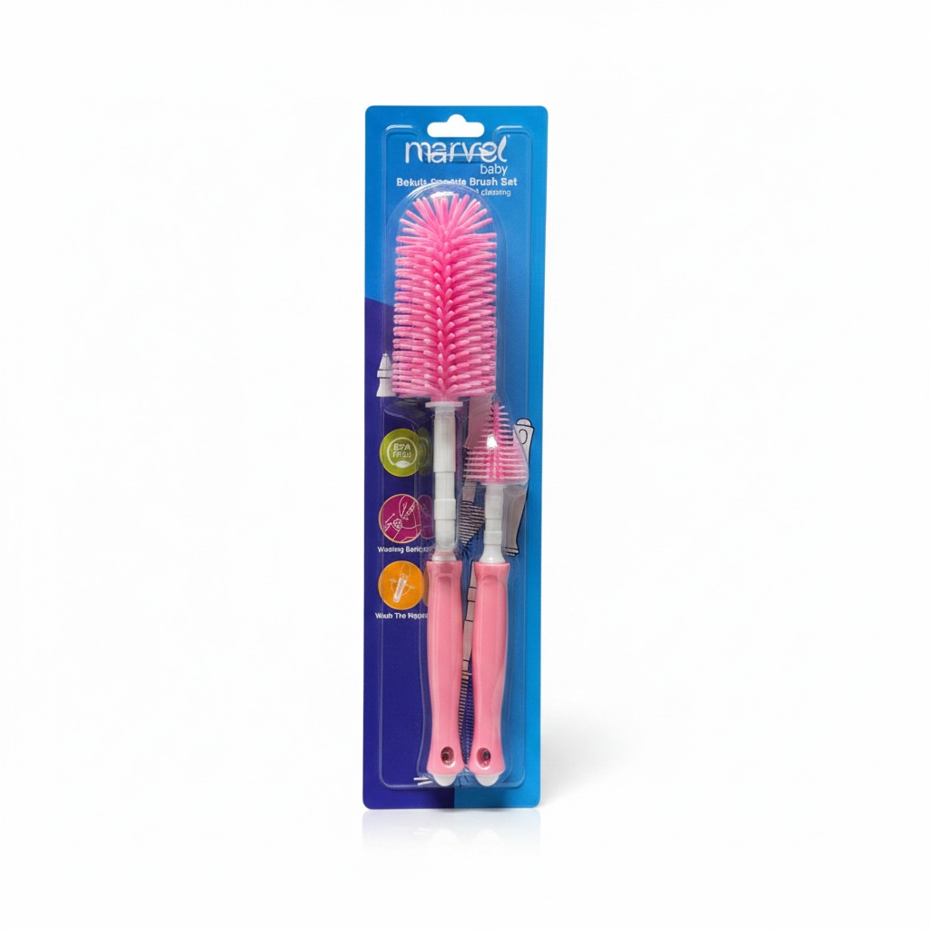 Silicon Bottle Brush Set 2 in 1- Marvel
