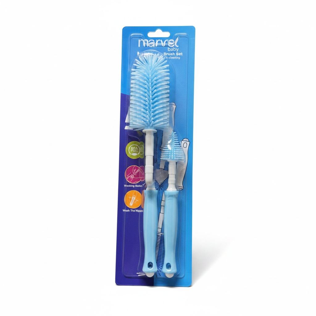 Silicon Bottle Brush Set 2 in 1- Marvel