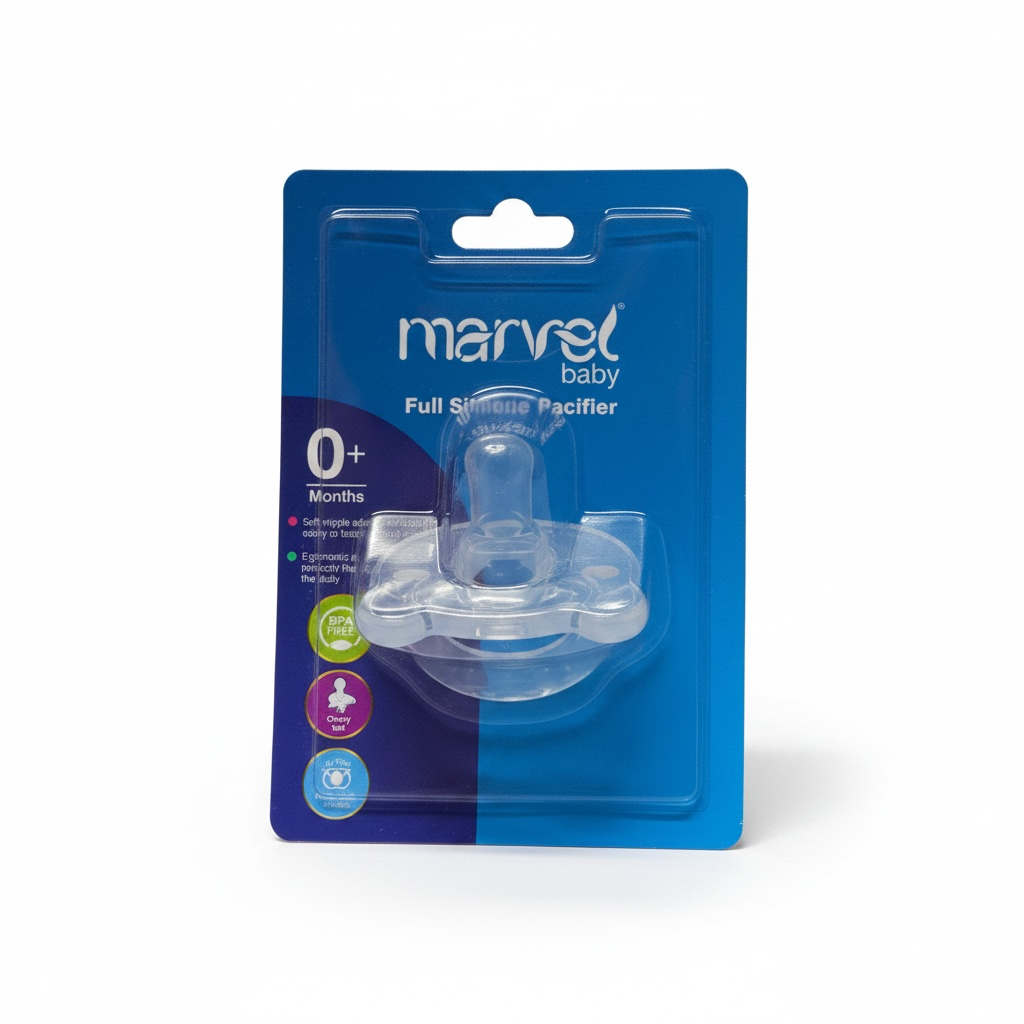 Full Silicon Pacifier-Cherry teat- Marvel