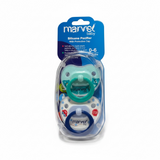 2Pc Silicone Pacifier-with Protective Cap - Marvel