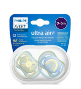 PHILIPS AVENT - Ultra Air Soother 2Pc pack  0-6 Sun/Blue