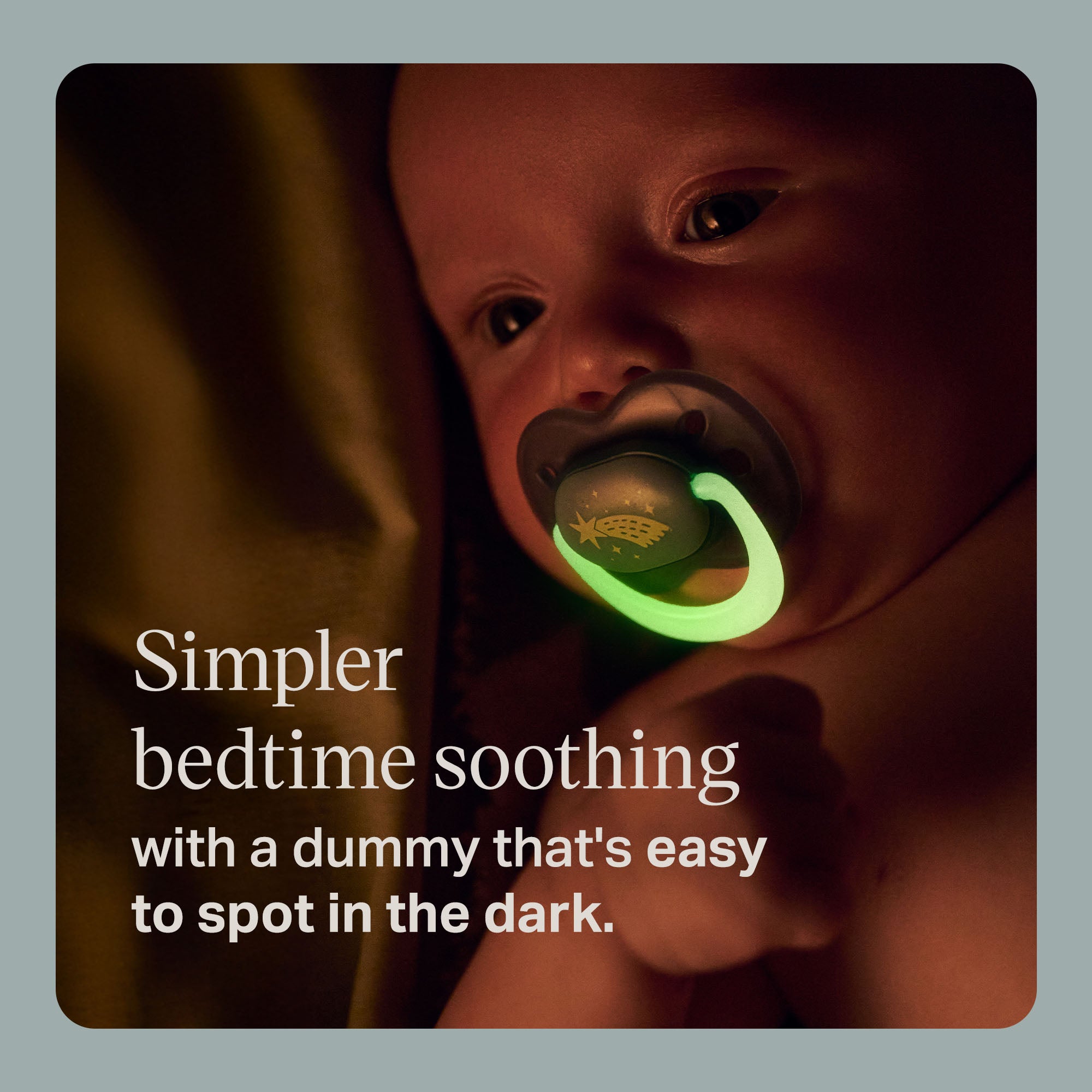 Tommee Tippee - 2Pc 0-6m Silicone NightGlow Soother