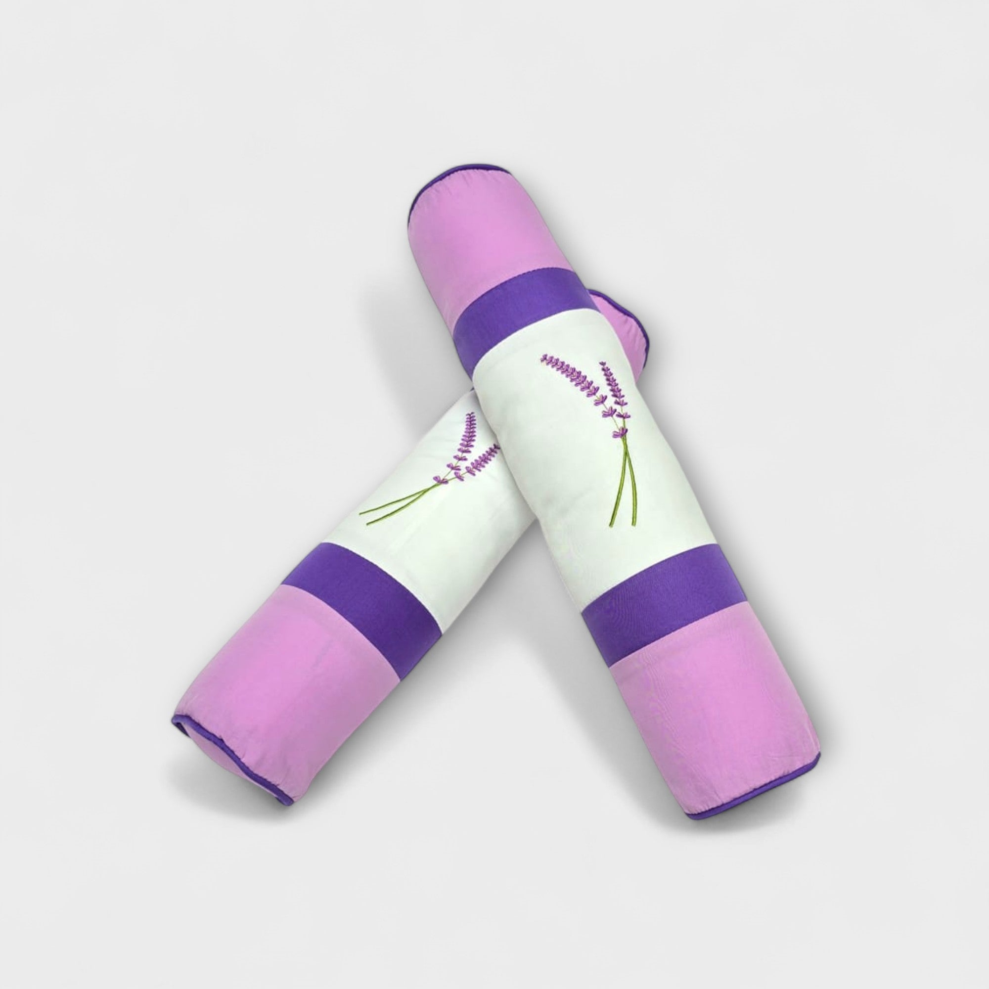 Roll Pillow Cover-Lavender Trails