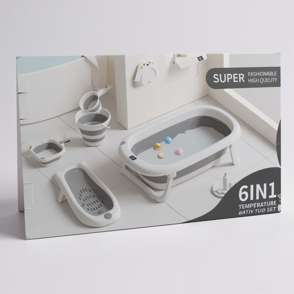 6 in 1 Baby Foldable Bath Set