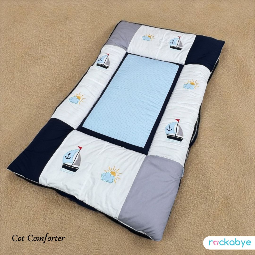 Cot Comforter- Tiny Tugboat