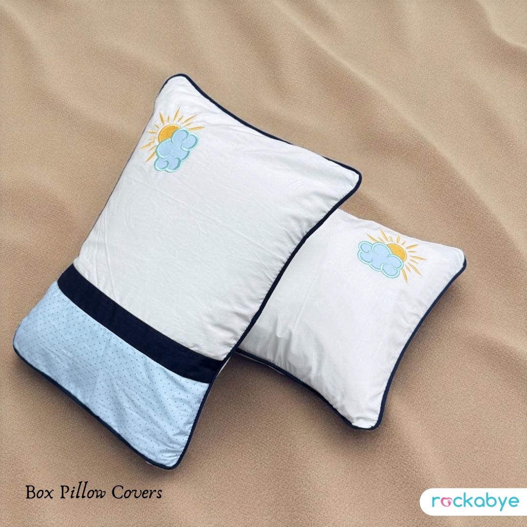Box Pillow Cover- Tiny Tugboat