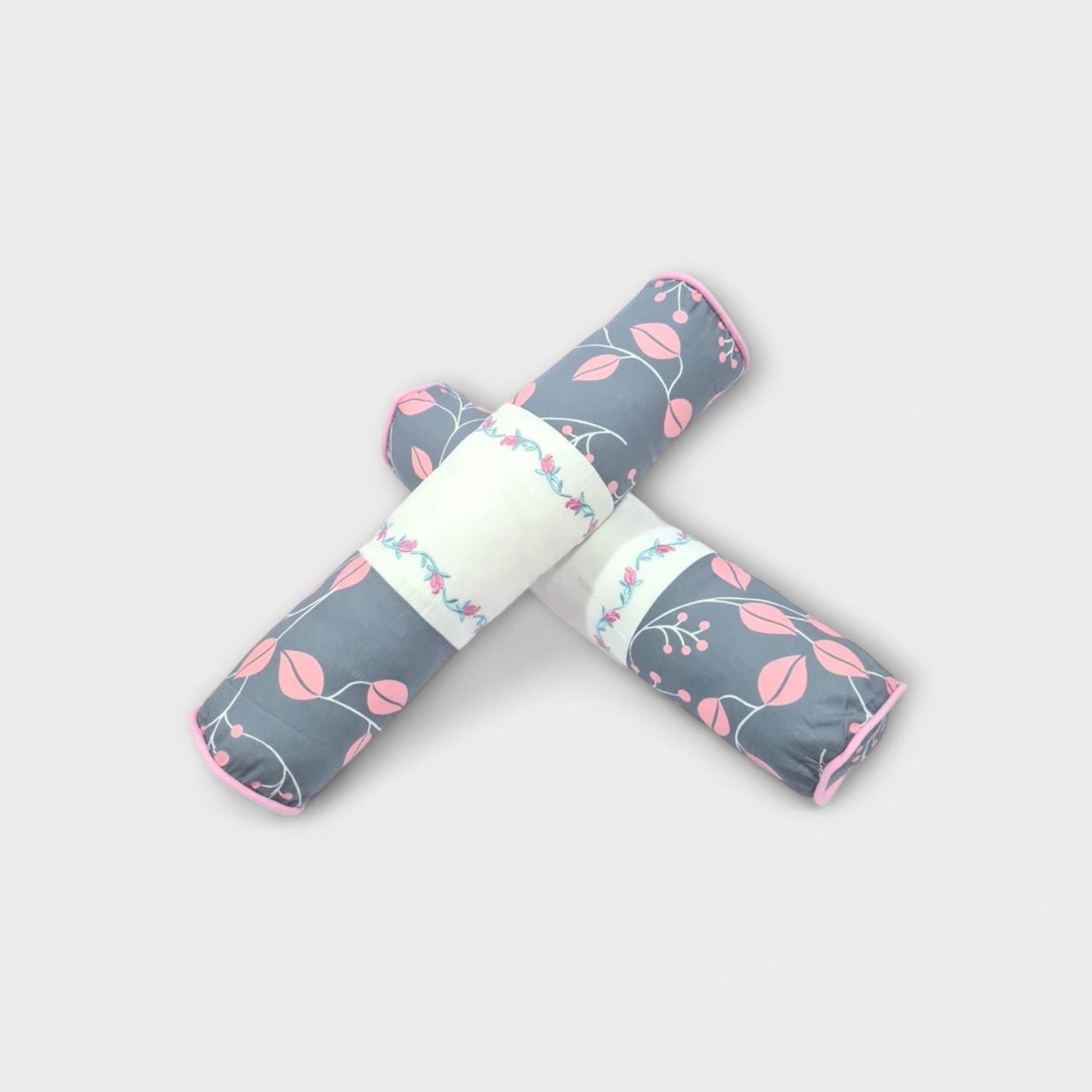 Roll Pillow Cover-Pink Autumn