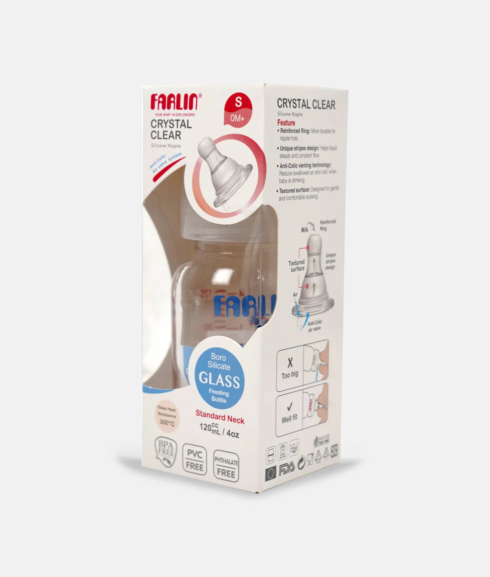 Glass Feeding Bottle 40Z (120CC)- Farlin