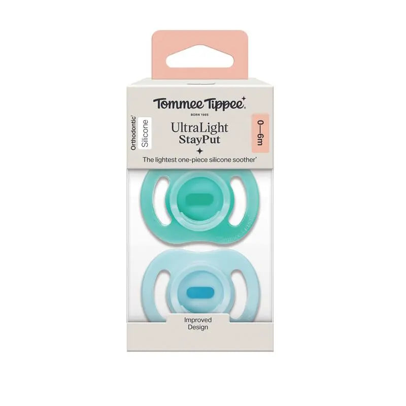 Tommee Tippee - 2Pc 0-6m UltraLight StayPut Soother