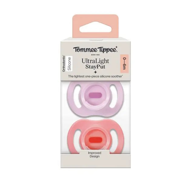 Tommee Tippee - 2Pc 0-6m UltraLight StayPut Soother