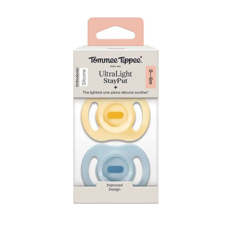 Tommee Tippee - 2Pc 0-6m UltraLight StayPut Soother